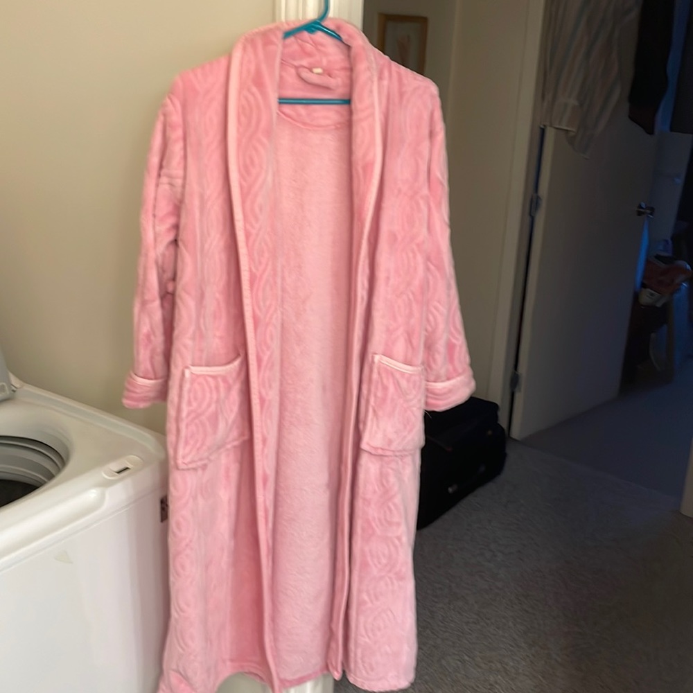 Pink bathrobe